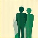 Icon representing a person receiving guidance from a coach